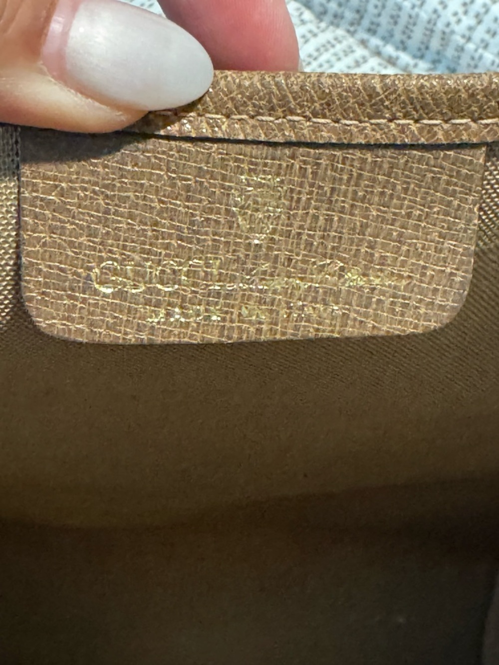 Preloved Gucci Plus GG Web Monogram Tote Bag Striped Handles Women - Picture 4 of 9